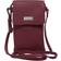 Assots London 'MARIA' Full Grain Real Leather Crossbody Phone Bag Dark Pink One Size