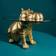 WERNS Hippo Patty Potamus Gold/Transparent Småbord 50x65cm