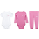 Nike Baby Essentials Bodysuit Set 3pcs - Playful Pink (56K732-AFN)