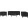 3209286 Black Soffa 194cm 3st 3-sits, 1-sits, 2-sits