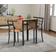 The Range Elba Folding Oak & Black Dining Set 60x115cm 3pcs