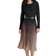 DKNY Ombre Pleated Dress - Black