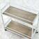 FirsTime & Co Francesca Silver And Gray Trolley Table 13x30"