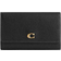 Coach Essential Medium Flap Wallet - Polished Pebble Leather/Brass/Black