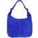 Vera Pelle Hobo Suede Shoulder Bag - Royal Blue