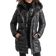 DKNY Women's Bibbed Shawl-Collar Packable Shine Puffer Coat - Black