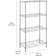 Amazon Basics Slim Chromium Shelving System 58.9x121.9cm