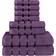 Utopia 8 Piece Luxury Bath Towel Purple (137.2x68.6cm)