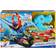 Hot Wheels City Pista con 1 macchinina, sfreccia attraverso un loop gigante per sconfiggere il mega dinosauro, pista acrobatica da corsa con T-Rex, giocattolo per bambini 4 Anni, HNP77