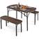 Costway Wooden Brown Dining Set 3