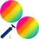 Waloo Rainbow Playground Ball with Hand Pump 2 or 4-Pack 9"