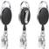 Vicloon Badge Roll Retractable Holder with Key Belt Clips 3pcs