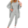 Shein Lune Women's Solid Color Minimalist Daily Wear Long Sleeve Jacket, Sleeveless Top, And Long Pants Set