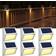 GVOREE Solar Fence White Gate Lamp 8.2cm 6pcs