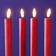 WERNS Stick Red LED-ljus 24.5cm 4st