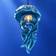 WERNS Jellyfish Ava Blue Pendant Lamp 22.5cm