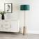 Heritage Hues Lexy Antique Brass/Forest Green Floor Lamp 150cm