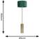 Heritage Hues Lexy Antique Brass/Forest Green Floor Lamp 150cm