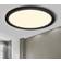 LQWELL Round Flat Black Ceiling Flush Light 22.1cm