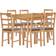 Hallowood Furniture Aston Light Oak Dining Set 80x136cm 7pcs