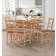 Hallowood Furniture Aston Light Oak Dining Set 80x136cm 7pcs