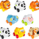 PowerTRC Cartoon Animals Friction Push & Go Toy Cars Playset