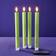 WERNS Stick Green LED Candle 24.5cm 4pcs