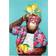 WERNS Monkey Fruity Freddy Multicolour Wall Decor 80x120cm