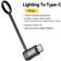 Essager (IOS female To C male, black) 3a Fast Charging Usb C To Lightning Adapter