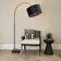 ValueLights Louis Matte Black Floor Lamp 180cm