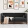 vidaXL 372688 Black Sofa 174cm 2 Seater