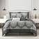 Nanshing California King Therese Comforter Set 7 pcs Bed Linen Gray (269.2x223.5cm)