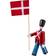 Kay Bojesen Standard Bearer With Textile Flag Small Red Dekorationsfigur 22.4cm