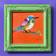 WERNS Painting Birdy Red Framed Art 30x30cm