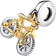 Pandora Spinning Wheels Bicycle Dangle Charm - Silver/Gold