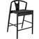 Corrigan Studio Rance Vegan Black Bar Stool 35"