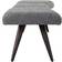 Uttermost Bowtie Charcoal Settee Bench 72.5x18"