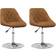 vidaXL Swivel Brown Köksstol 196.9cm 2st