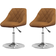 vidaXL Swivel Brown Köksstol 196.9cm 2st