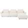 Joss & Main Percey White Sofa 120.2" 4pcs 4 Seater