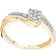 T.H.Baker Cluster Twist Ring - Gold/Diamonds