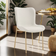 tectake Tessa White/Gold Köksstol 90cm