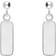 C. W. Sellors Oblong Drop Earrings - Silver/Bauxite