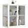 VCM Display Case White Vitrine 60x65cm