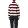 Object Millie Striped Polo Shirt - Cabernet