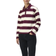 Object Millie Striped Polo Shirt - Cabernet