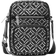 Michael Kors Jet Set Medium Metallic Logo Jacquard Crossbody Bag - Black/Silver