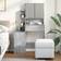 vidaXL 848239 Gray Sonoma Sminkbord 35x80cm