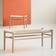 FDB Møbler J83B Matt Lacquered Oak / Natural Wicker Settee Bench 39.4x16.1"
