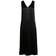 Nordstrom V-Neck Sleeveless Satin Midi Dress - Black